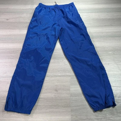 Calça masculina vintage olímpica dos EUA náilon azul média aquecimento pista corta-vento - Imagem 1 de 4