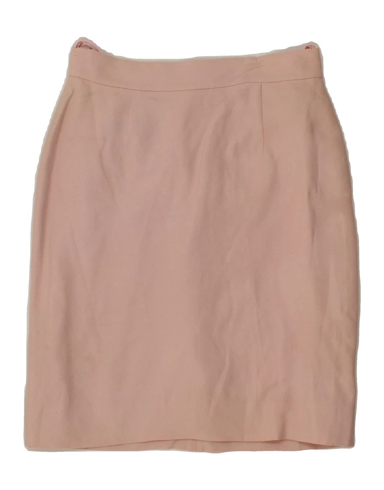 MOSCHINO Womens Pencil Skirt UK 10 Small W26  Pink Rayon AK02 - Image 1 of 4