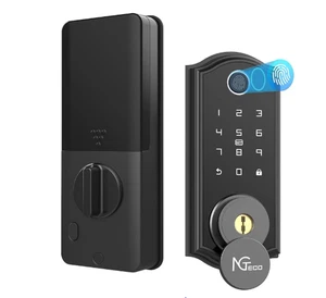 Smart Fingerprint Deadbolt Entry Door Lock W/Bluetooth, App, Remote Ctrl, Ekeys - Picture 1 of 18