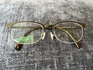 Warby Parker Eyeglass Clare 2101 Metal Frames Matte Black Half Rim 52 17 140 - Picture 1 of 7