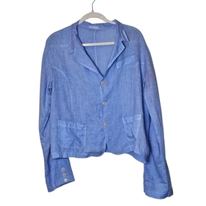 CP Shades Casual Blazer Jacket Blue Three Button Pockets Modern L Lightweight - Picture 1 of 10