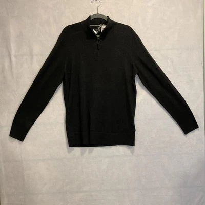 Smartwool Sweater Small Charcoal Gray Sparwood 1/2 Zip Merino Wool Blend Mens - Image 1 of 4