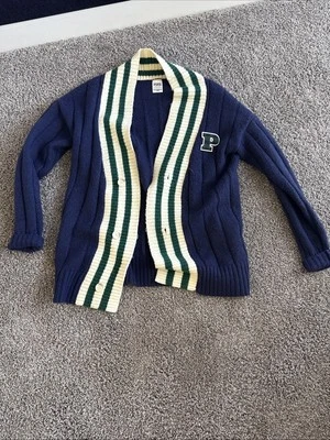 Victoria’s Secret Rosa Color Block Varsity Tejido Cárdigan Suéter Talla M Foto 1 de 3