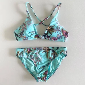 NEW Oneill Girls “Aloha” Knot 2 piece swim set in seafoam green -Size 10 - Picture 1 of 11