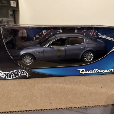 Hot Wheels Maserati Quattroporte 1:18 Scale Model  Car Metal Gray Die-Cast - Image 1 of 4