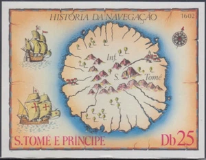 ST THOMAS y PRINCE Sc#540 CPL MNH S/S - HISTORIA DE NAVEGACIÓN - Imagen 1 de 1