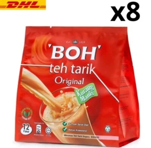 8x BOH Original Teh Tarik Pulled Tea Less Sweet Instant Milk Tea (12's x27g) - Picture 1 of 8