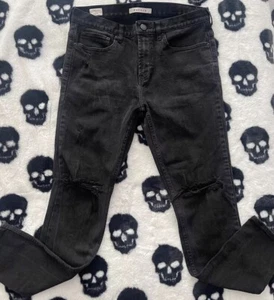 PacSun Herren Stacked Skinny Dark Wash Disress Jeans Größe 32 x 30 - Bild 1 von 10