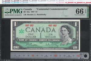 1967 Canada “Centennial Commemorative” 1 Dollar Gem UNC , PMG 66 EPQ - Picture 1 of 6