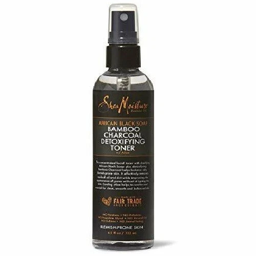 Shea Moisture African Black Soap Bamboo Charcoal Detoxifying Toner Aloe, 4.5 oz - Image 1 of 1