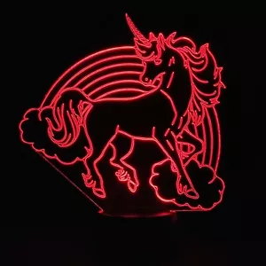 Lampara Led rgb Unicornio multicolor decoracion regalo - Bild 1 von 4