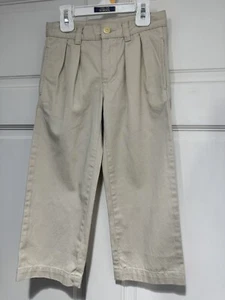 Polo Ralph Lauren Boys Khaki Tan Pleated Front Chino Pants Sz 4 NWOT - Picture 1 of 2
