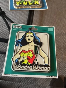 Vintage DC Comics Wonder Woman Edmar Creations Light Switch Plate Superhero Glow - Picture 1 of 2