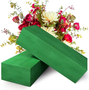 Pack of 2 Large Size Floral Foam Blocks for Fresh and Artificial Flowers (9” L X - Picture 1 of 6