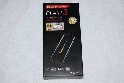 Creative Sound Blaster Play 3 Hi-Res USB DAC AMP Audio Adapter SB1730 For PC MAC - Image 1 of 4