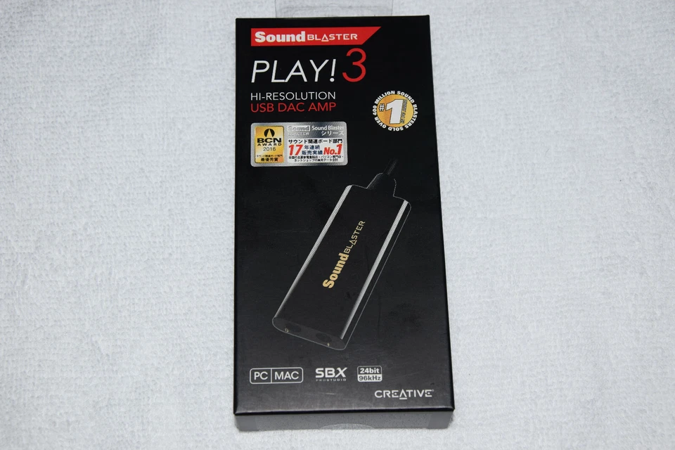 Creative Sound Blaster Play 3 Hi-Res USB DAC AMP Audio Adapter SB1730 For PC MAC - Image 1 of 4