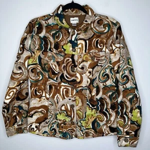 Chaqueta de algodón para mujer Chico’s multicolor Art To Wear talla 1 - Imagen 1 de 4