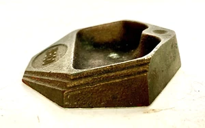 Old Art Deco NIBCO Advertising Ash Tray - Cast Brass marked HEJL 4" Wide - Picture 1 of 9
