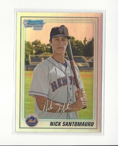 2010 Bowman Chrome Prospects Refractors #BCP9 Nick Santomauro 379/777 Mets