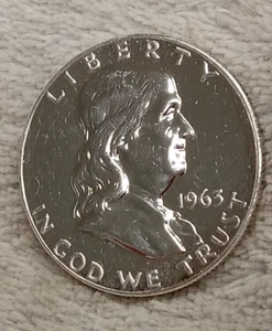1963 P FRANKLIN PROOF HALF DOLLAR TP-3342 - Picture 1 of 2
