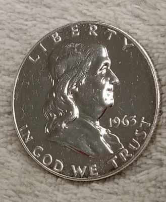 1963 P FRANKLIN PROOF  HALF DOLLAR TP-3342 - Image 1 of 2