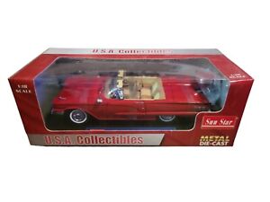 Sun Star USA Collectibles 1:18 1960 Ford Thunderbird Open Convertible Red NIB