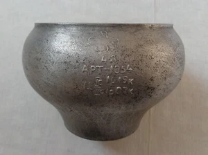 Antique Cauldron Bean Pot Vtg Cook Stove Pan Bowl Primitive Cast Aluminum 1 gal - Picture 1 of 10