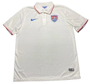Nike Dri Fit US Soccer Team Polo White Mens XL Stretch US National Team - Picture 1 of 12