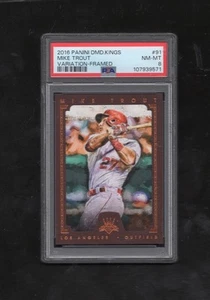 2016 PANINI DIAMOND KINGS #91 MIKE TROUT VARIATION FRAMED ONLY 4 HIGHER PSA 8 - Picture 1 of 2