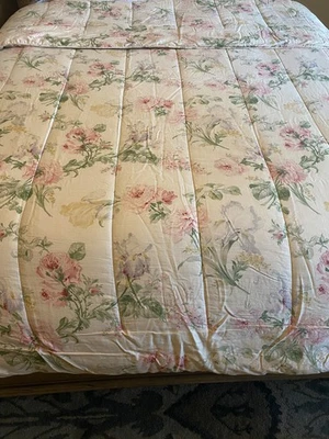 Raro Edredón Ralph Lauren Therese King Algodón Floral, Usado en Excelente Condición Foto 1 de 4