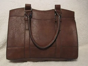 Bueno Double Top Handle Bag Classic Shoulder Bag Brown Purse Tote Work Bag - Picture 1 of 5