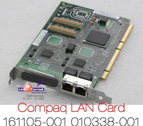 Compaq Dual 2x 10/100 Network Card PCI + PCI-64 161105-001 LAN Card NC3134 - Image 1 of 1