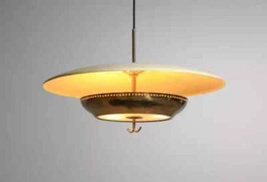 Antique Mid Century Vintage 4 Light Modern Raw Brass Pendant Sputnik chandelier - Picture 1 of 5
