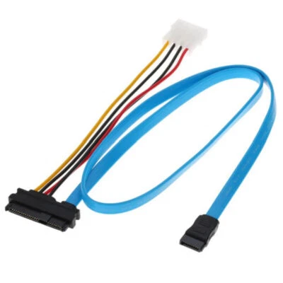 Mini SAS 29Pin SCSI to SATA 7Pin with LP4 Molex IDE Hard Drive Cable 0.5m - Image 1 of 4