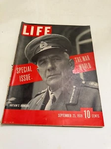 September 25 1939 Life Magazine Britain's Ironside Special Issue The World War - Picture 1 of 3
