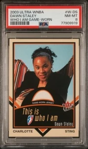 2003 Ultra WNBA Who I am GAME WORN Dawn Staley PSA 8 South Carolina Gamecocks - Picture 1 of 2