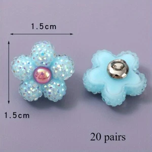 20pcs Mini Strawberry Flower Shank Buttons for Garment DIY Sewing Plastic Button - Picture 1 of 11