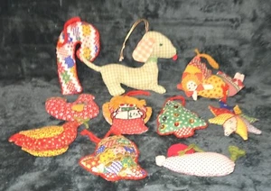 10 Vintage Weihnachtsschmuck Handarbeit - Bild 1 von 12