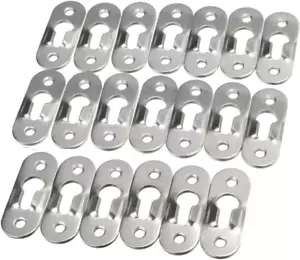 20 Pcs Keyhole Hangers Metal Fasteners for Picture Frames Mirrors Cabinet,Metal - Picture 1 of 12