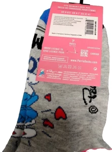Smurf gray Adult Novelty ankle Socks one size New - Picture 1 of 3
