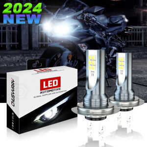 H7 LED Headlight Bulbs For Yamaha YZF-R6 2003-15 YZF-R1 2007-14 6000K white
