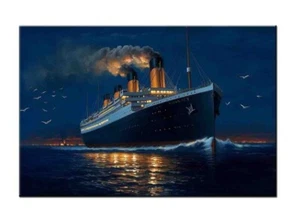 Titanic at Night Art Prints,Nautical Wall Art Decor,Historical Ship Prints,03 - Picture 1 of 8