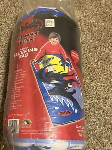 Vintage Batman Robin Mr. Freeze 1997 Kids DC Comics Kinder Schlafsack Reißverschluss NEU - Bild 1 von 12