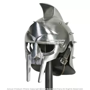Gladiator Römer Maximus Stil Gladiator Helm Rüstung mit Stacheln Mittelalter Kostüm - Bild 1 von 1
