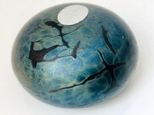 Royal Brierley Iridescent Blue & Green Paperweight - Picture 1 of 13