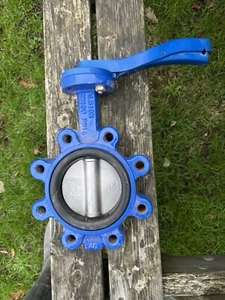 Albion Fully Lugged Lever Operated Butterfly Valve DN100mm PN16. - Picture 1 of 2