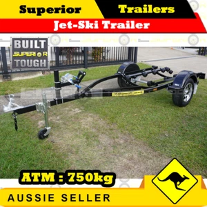 Superior NEW Single Jet-Ski Trailer suit 2, 3 Seater - Galvanised + Powder Coat! - Picture 1 of 4