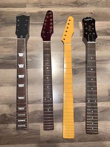 Lot Of 4 Used Guitar Necks Project.   Teisco?  Epiphone