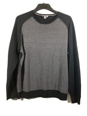 Suéter DKNY Para Hombre Talla XXL Cuello Redondo Blanco y Negro Bloque de Color Calce Ajustado Foto 1 de 4