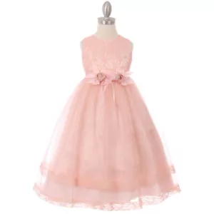 PINK Size 2 Flower Girl Dress Birthday Pageant Party Formal Wedding Bridesmaid - Picture 1 of 4